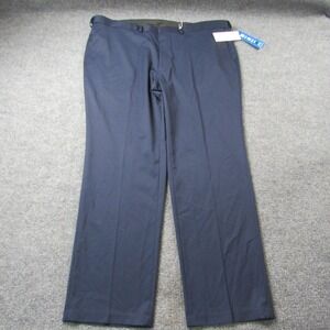 Saddlebred‎ Dress Pants Mens 44x32 Navy Motion Stretch Big & Tall Comfort Waist
